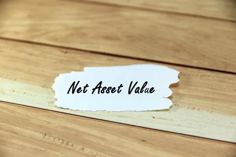 "Net Asset Value" text or message short word english letter on white paper .. Stock Photos
