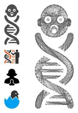 Net Baby Genes Vector Mesh イラスト素材