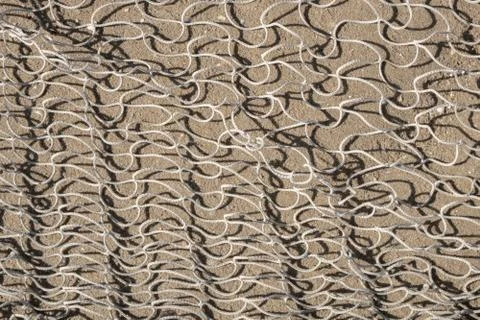 Net on the beach Stock Photos