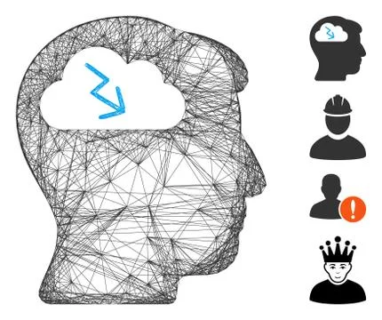 Net Brainstorming Vector Mesh Stockillustratie