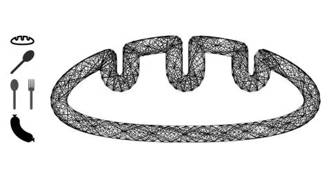 Net Bread Vector Mesh Illustrazione stock