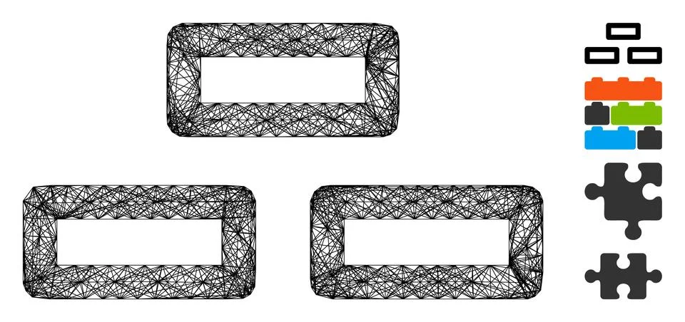 Net Bricks Vector Mesh Illustrazione stock