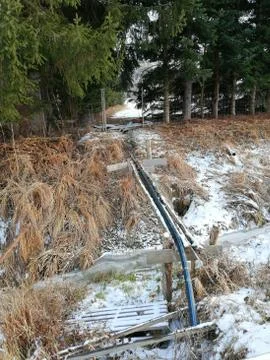 NET-cable  crossing  the RILL Stock Photos