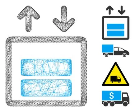 Net Cargo Elevator Vector Mesh Illustrazione stock