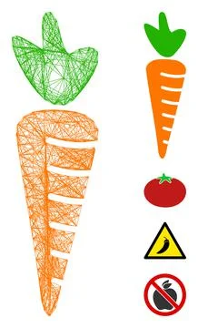 Net Carrot Vector Mesh Stockillustratie