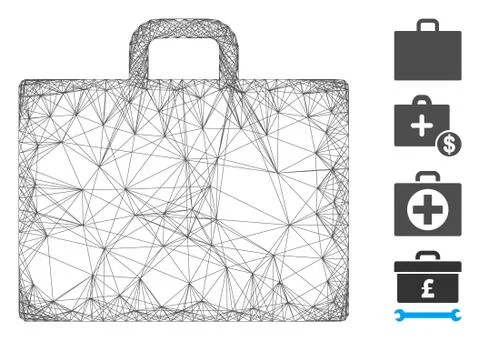Net Case Vector Mesh 库存插图