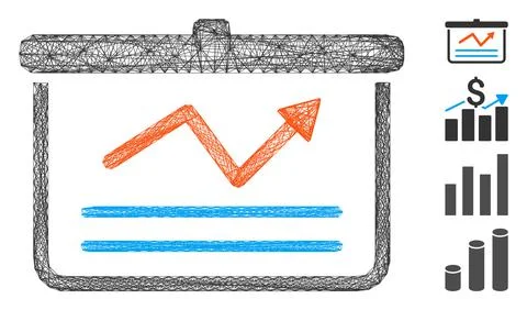 Net Chart Vector Mesh Stock Illustration