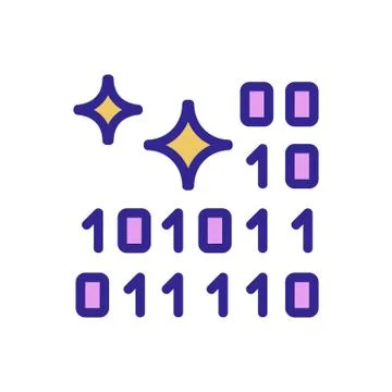 Net code programs icon vector outline illustration Stock Illustration