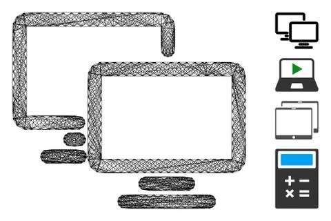 Net Computer Workgroup Vector Mesh Stock Illustration