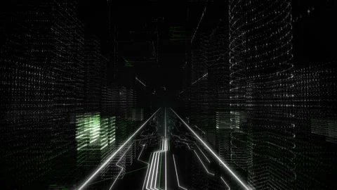 Net connection software projecting the word Digital in the virtual background 動画素材 167395870