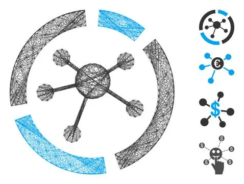 Net Connections Diagram Vector Mesh Stock Illustration