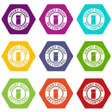 Net control icons set 9 vector イラスト素材