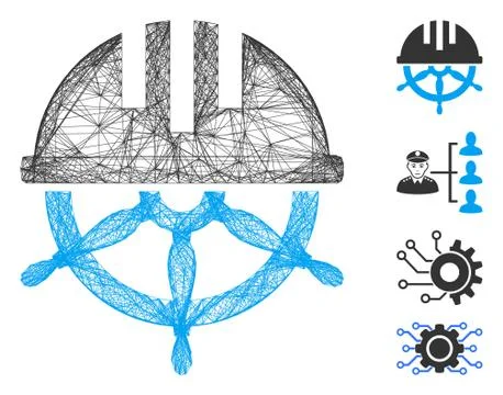 Net Covered Steering Wheel Vector Mesh Stock Illustration