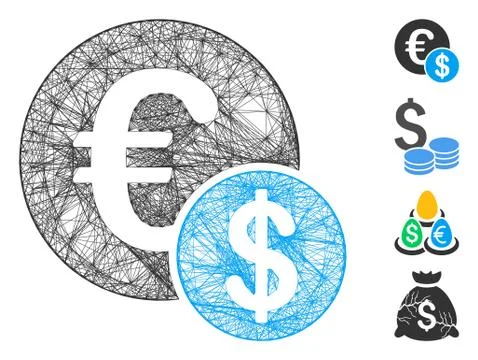 Net Currency Vector Mesh Stock Illustration