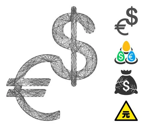 Net Currency Vector Mesh Stockillustratie