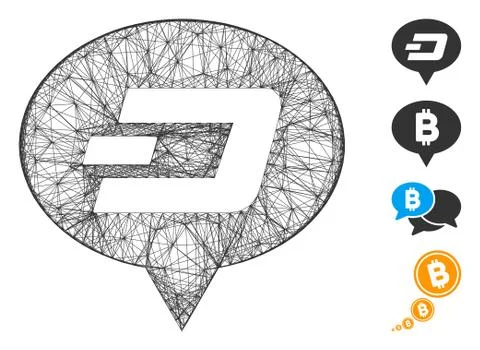 Net Dash Hint Balloon Vector Mesh Stock Illustration