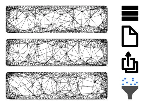Net Database Vector Mesh Stock Illustration