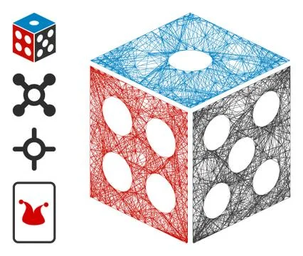 Net Dice Vector Mesh イラスト素材