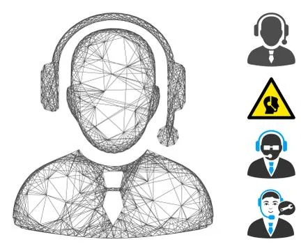 Net Dispatcher Vector Mesh Illustrazione stock