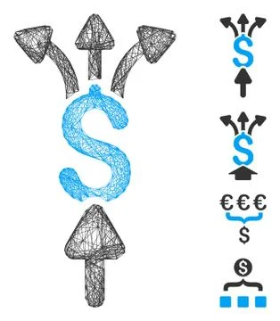 Net Divide Payments Vector Mesh Illustrazione stock