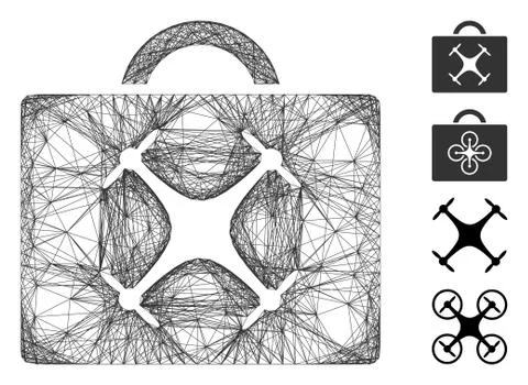 Net Drone Toolbox Vector Mesh Stockillustratie