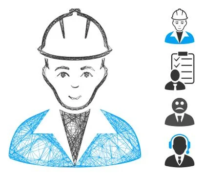 Net Engineer Vector Mesh Stock Illustration
