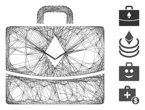 Net Ethereum Accounting Case Vector Mesh Stockillustratie