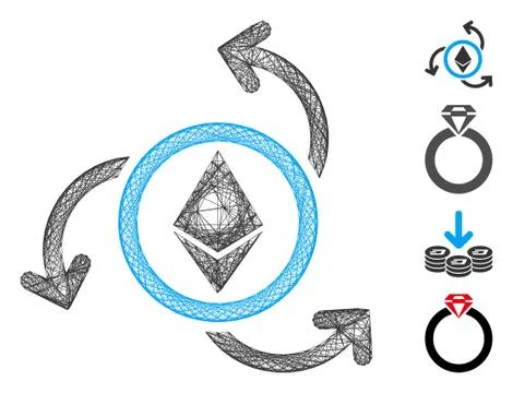 Net Ethereum Source Swirl Vector Mesh Ilustración de archivo