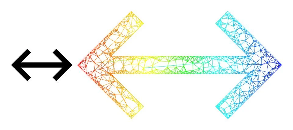 Net Exchange Arrows Web Mesh Icon with Spectrum Gradient Stockillustratie