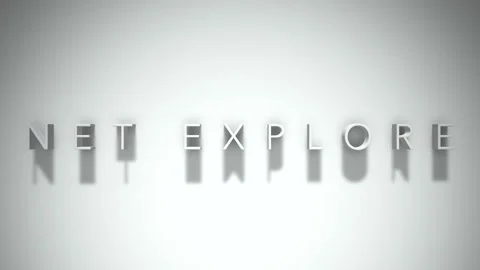 Net explore 3D title animation with shadows on a white background Vídeos de archivo 297802304