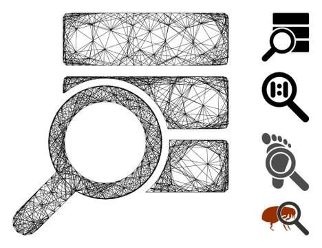 Net Explore Database Vector Mesh Stock Illustration