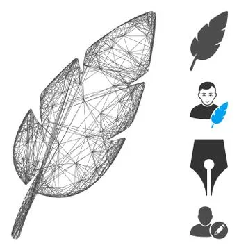 Net Feather Vector Mesh イラスト素材
