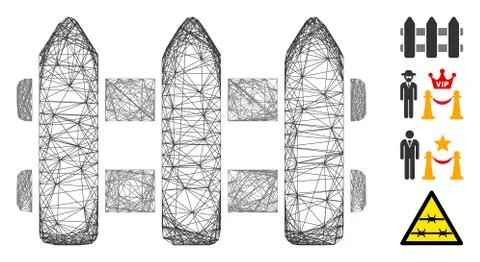 Net Fence Vector Mesh 스톡 일러스트