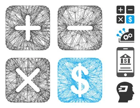 Net Financial Calculator Vector Mesh Stock Illustration