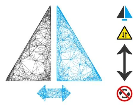 Net Flip Horizontally Vector Mesh Illustrazione stock
