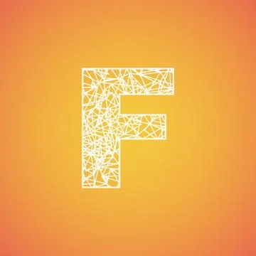 Net font from a typeset, vector font Stock Illustration
