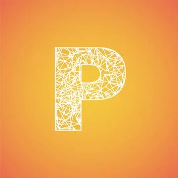 Net font from a typeset, vector font Stock Illustration