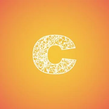 Net font from a typeset, vector font Stock Illustration