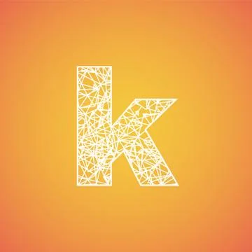 Net font from a typeset, vector font Illustrazione stock