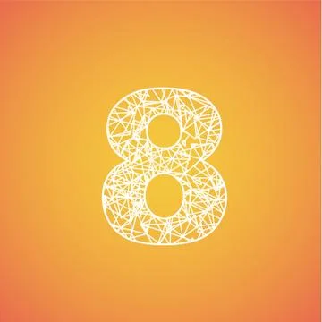 Net font from a typeset, vector font Stock Illustration