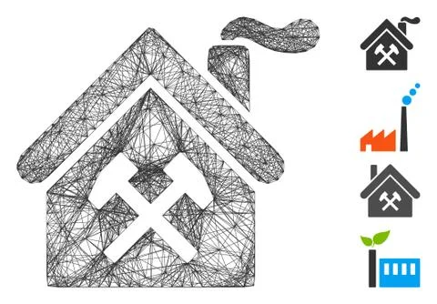 Net Forge Building Vector Mesh Ilustración de archivo