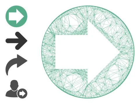 Net Forward Vector Mesh 스톡 일러스트