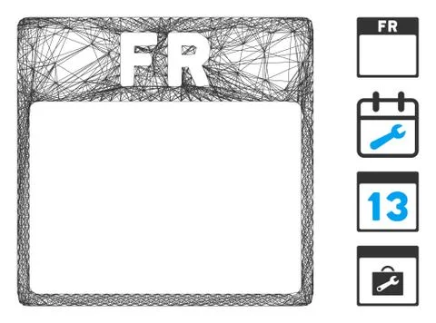 Net Friday Calendar Page Vector Mesh Stock Illustration