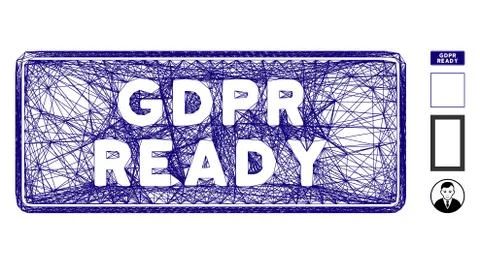 Net GDPR Ready Rounded Rectangle Vector Mesh Stock Illustration