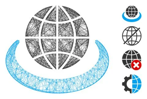 Net Global Network Vector Mesh イラスト素材