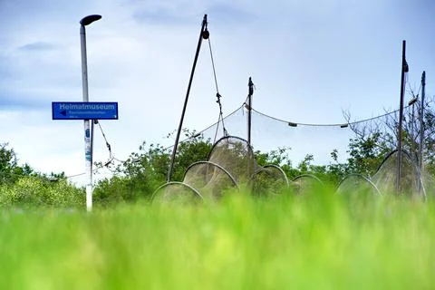 The net in the grass Stock Photos