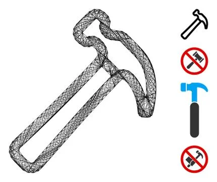 Net Hammer Vector Mesh イラスト素材
