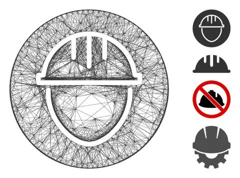 Net Helmet Circle Vector Mesh Illustrazione stock
