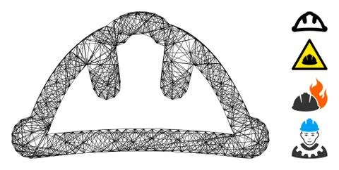 Net Helmet Vector Mesh Stockillustratie
