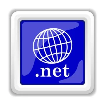 .net icon. Internet button on white background.. Stock Illustration